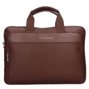 Pánská taška na notebook Tommy Hilfiger Dion - hnědá