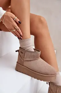 Nízké sněhule na platformě Big Star OO274A100 béžové