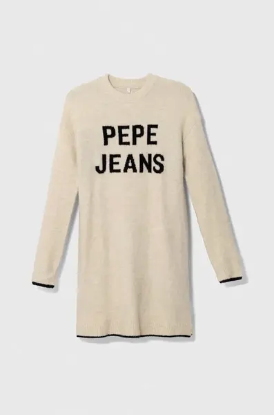 Dětské šaty s příměsí vlny Pepe Jeans