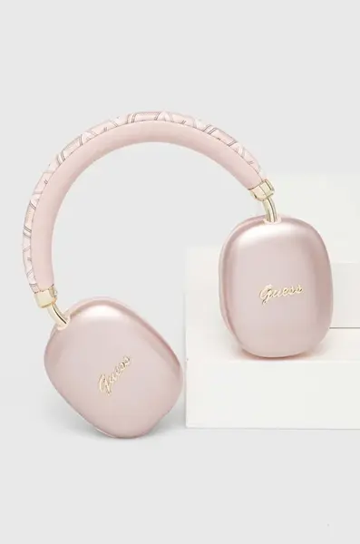 Bezdrátová sluchátka Guess Bluetooth Gcube Metallic Script Logo