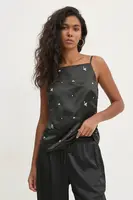 Halenka Abercrombie & Fitch dámská, černá barva, s aplikací, KI140-4529