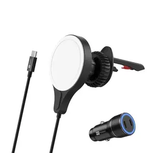 ER POWER MagSafe nabíječka do auta 15W + adaptér 40W, černá