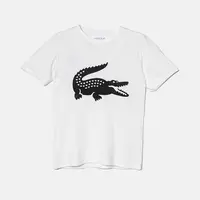 Dětské tričko Lacoste bílá barva, s potiskem