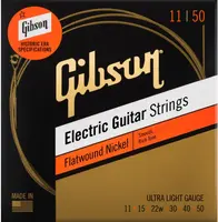Gibson Flatwound Electric Guitar Strings Ultra-Light