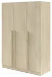 Třídveřová šatní skříň s šuplíky arturo - krémový dub