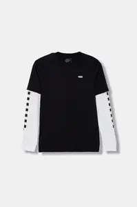 Dětské bavlněné tričko s dlouhým rukávem Vans