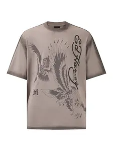 Ed Hardy Tričko 'Eagles In Attack'  sivá