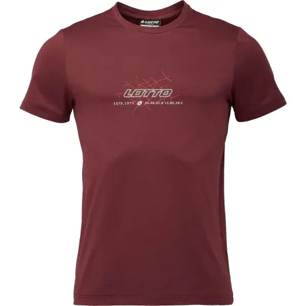 Lotto AHARON Pánské triko, vínová, velikost