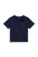 Bavlněné dětské tričko Polo Ralph Lauren tmavomodrá barva, 320832904035