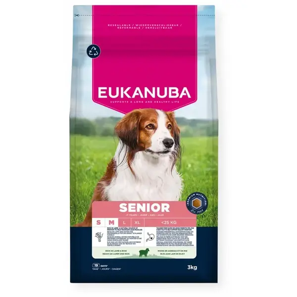 Eukanuba Life Care Senior Small & Medium Breed - jahňacie, ryža 3 kg