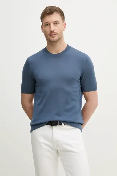 Vlněné tričko BOSS H-Umauro