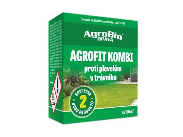 Přípravek proti plevelům v trávníku AGROBIO Agrofit Kombi 100m2