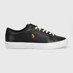 Kožené tenisky Polo Ralph Lauren Longwood černá barva