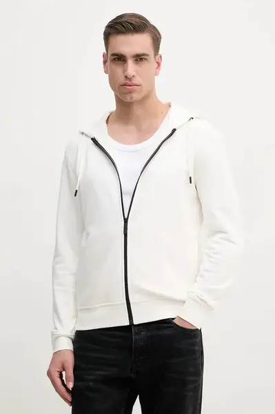 Mikina Guess ALDWIN pánská, tmavomodrá barva, s kapucí, hladká, Z2YQ28 KAIJ1