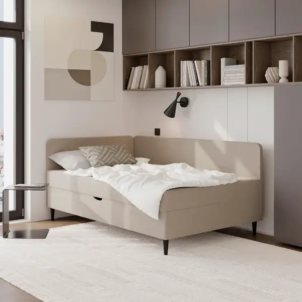 P & B AMERICKÁ POSTEL, 90/200 cm, béžová