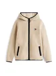 Tommy Jeans Flisová bunda  béžová / čierna