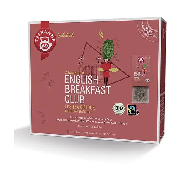 TEEKANNE Luxury bag English breakfast club černý BIO čaj 4 x 20 sáčků