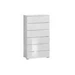 Xora KOMODA, bílá, vysoce lesklá bílá, 65/117,6/40 cm