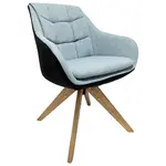 Landscape ŽIDLE S PODRUČKAMI, tkaná látka, mikrovlákno, antracitová, modrá, barvy dubu