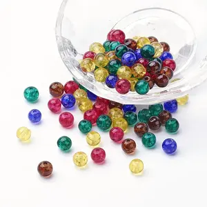 Baking Painted Crackle Glass Beads