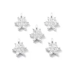 925 Sterling Silver Micro Pave Clear Cubic Zirconia Star Charms