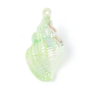 UV Plating Opaque Acrylic Shell Shape Big Pendants