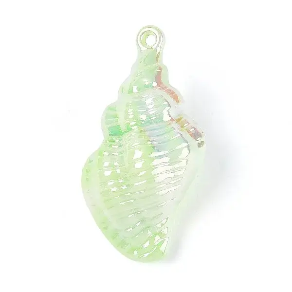 UV Plating Opaque Acrylic Shell Shape Big Pendants