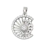 Brass Micro Pave Cubic Zirconia Pendants