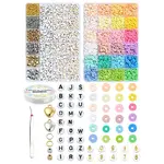 DIY Flat Round Handmade Polymer Clay Beads Bracelets Making Kits