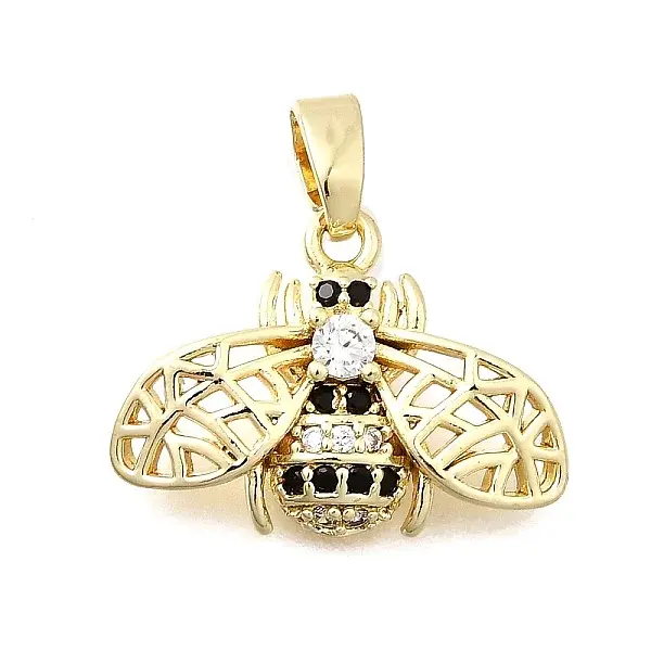 Brass Micro Pave Cubic Zirconia Pendants