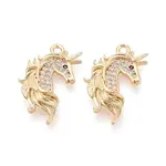 Brass Pave Clear Cubic Zirconia Pendants