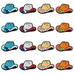 20Pcs 4 Colors Cowboy Hat Food Grade Eco-Friendly Silicone Focal Beads