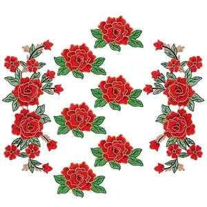 Flower Embroidery Polyester Cloth Iron On Patches