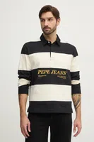 Bavlněné tričko s dlouhým rukávem Pepe Jeans BRANDON černá barva, PM542230