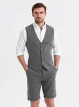 Ombre Elegant men's set suit vest + shorts