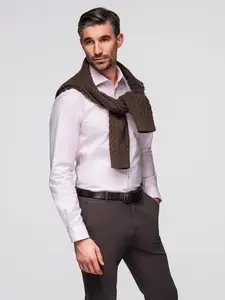 Ombre Cotton pastel men's oxford shirt - light pink