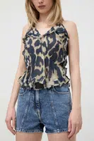 Džínové šortky IRO dámské, hladké, high waist
