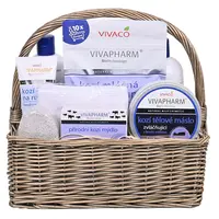 Proutěný dárkový koš kosmetiky s kozím mlékem