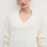 Svetr z vlněné směsi Guess MATILDA dámský, béžová barva, lehký, W4YR55 Z3FH0