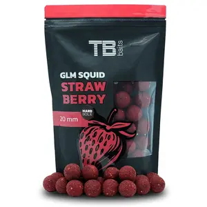 Tb baits hard boilie glm squid strawberry - 250 g 20 mm