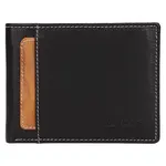 Menšia pánska kožená peňaženka Lagen Viggo - čierna