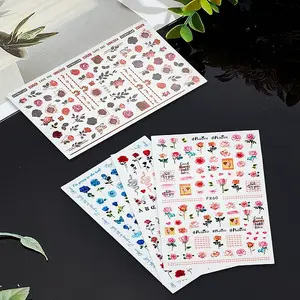 4 Sheets 4 Styles Nail Art Stickers Decals