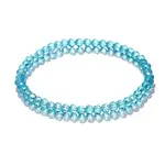 4mm Prism Faceted Rondelle Glass Beaded Stretch Bracelets for Women
