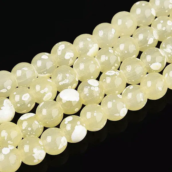 Baking Paint Glass Beads Strands