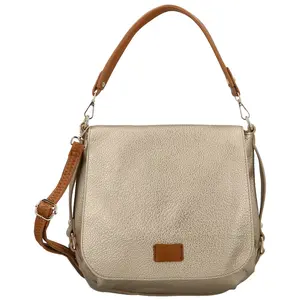 Trendy dámská koženková crossbody kabelka Naiara, zlatá