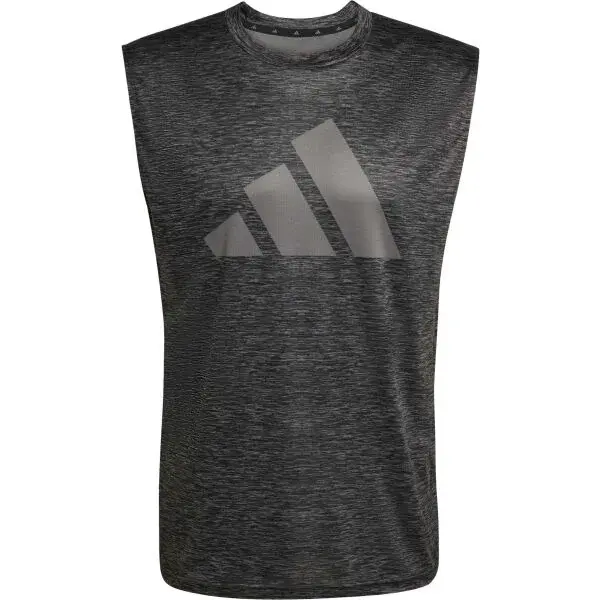 adidas WORKOUT ESSENTIALS BRANDLOVE TEE Pánske tričko, tmavo sivá, veľkosť