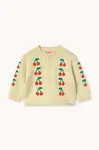 Tinycottons Dětský bavlněný kardigan Tinycottons MINI CHERRIES KNITTED BABY CARDIGAN