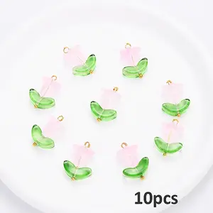 10Pcs Glass Pendants