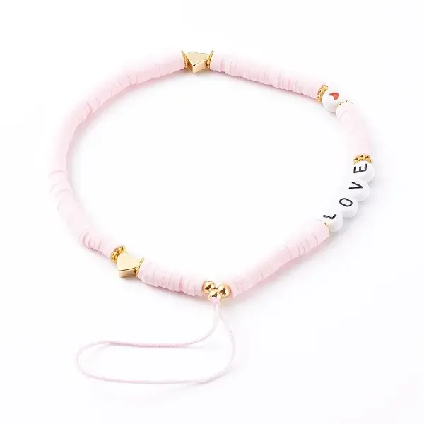 Polymer Clay Heishi Beaded Mobile Straps