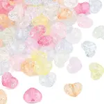 UV Plating Transparent Crackle Acrylic Beads
